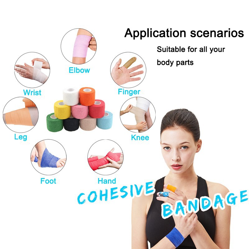 application Self-adhering elastic bandage